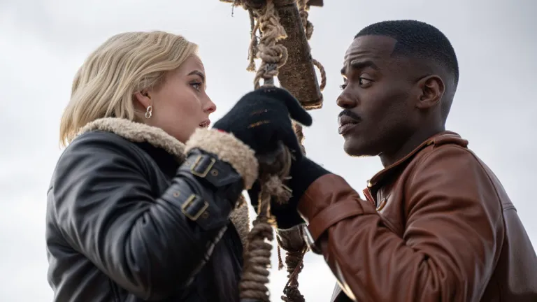 Doctor Who Ncuti Gatwa and Millie Gibson in The Church on Ruby Road
